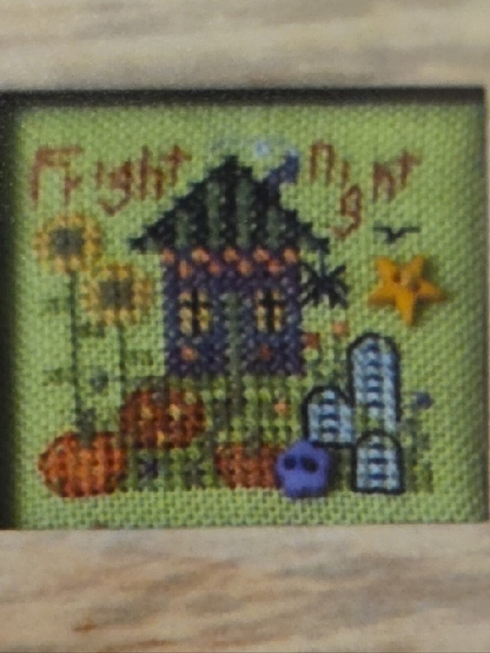 Halloween "Fright Night" Cross Stitch By Shepard's Bush